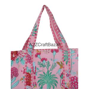 Handmade Cotton Striped <b>Long</b> Handle Large Shoulder Tote <b>Bag</b> for Women Eco-Friendly Rajasthani Design Groceries & Daily Use - Product Image 2