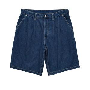 Shorts en jean décontractés d'été pour hommes, personnalisables, respirants, tissés, taille mi-haute, jambe large, en coton - Product Image 1