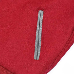 Custom <b>Red</b>/Grey <b>Wool</b> & Genuine Leather Waterproof Quick-Dry Eco-Friendly Unisex Varsity Jacket with Custom Logo - Product Image 5
