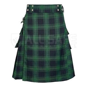 Kilt écossais de luxe de haute qualité pour hommes mélange acrylique/coton de qualité supérieure plis de huit verges boucles réglables élégant traditionnel - Product Image 2