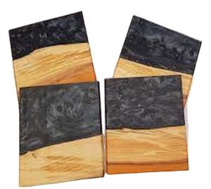 Posavasos de resina de madera para tazas de té y café, posavasos, vajilla, posavasos - Product Image 1