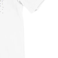 T-shirt Femme Sigma Gamma Rho Bling Burst Blanc à Manches Courtes avec Strass Scintillants – Haut Décontracté Tendance Personnalisé