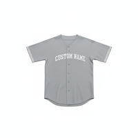 Último Modelo de Camiseta de Béisbol Personalizada de Alta Calidad, MOQ Bajo, Nuevo Diseño, Bordado Tackle Twill, Camiseta de Softbol con Botones, Venta al Por Mayor