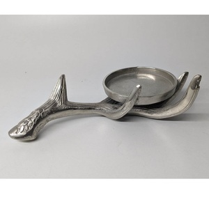 Support de bougie en aluminium finition or, bougeoir décoratif de Noël pour table, pot à bougie, support de décoration florale - Product Image 4