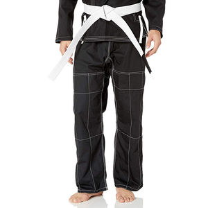 Pantalones de Jiu Jitsu Brasileño Negros con Cinturón Blanco, Precio al por Mayor, Pantalones de la Más Alta Calidad, Estilo Nuevo - Product Image 4