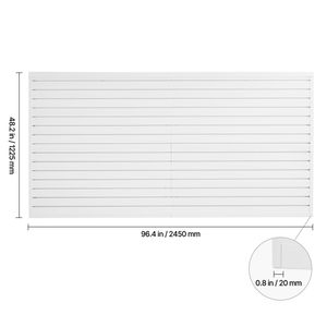 Pannello di Stoccaggio a Parete a Doghe 8 x 4 Piedi in PVC, Design Modulare Bianco, Facile da Installare, Regolabile - Product Image 6
