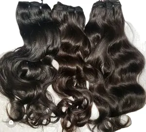 UNPROCESSED RAW HAIR INDIAN SILKY BODY WAVE HAIR BUNDLES