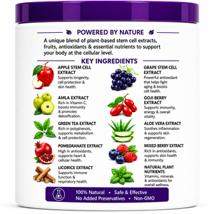 Polvo Puro de Células Madre Avanzadas 200 g |   Fórmula de Extracto de Células Madre Vegetales para la Salud Celular, el Envejecimiento Saludable y el Apoyo Energético - Product Image 2