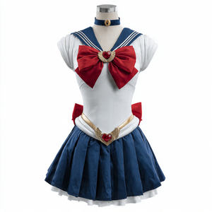 Conjunto de Disfraz de Animadora Escolar de Primera Calidad, Top Corto con Falda Plisada, Disfraz de Cosplay - Product Image 4
