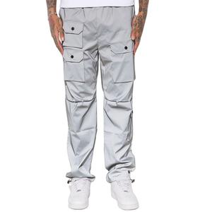 Pantalon cargo pour homme en velours côtelé et polyester mélangé, coupe droite, écologique, sur mesure, streetwear, taille mi-haute élastique - Product Image 1