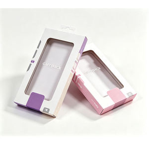Boîte en carton rigide recyclable personnalisée pour étui de téléphone 18/17/16/Utral avec doublure en éponge, trou de suspension et fenêtre de présentation - Product Image 1