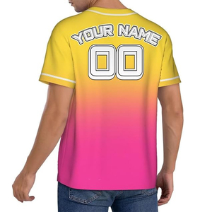 Maillots de baseball et de softball en coton biologique 100% imprimés en sérigraphie, t-shirts à col en V, séchage rapide, unisexe, service OEM ODM - Product Image 5