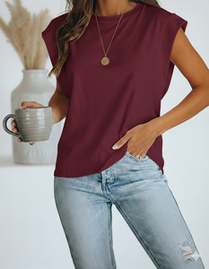 T-shirt décontracté unisexe en polycoton 180g, fabrication OEM EHRI, col rond, respirant, écologique, avec détails perforés - Product Image 1