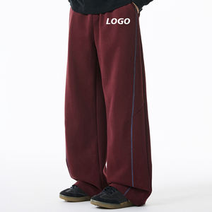 Achetez des pantalons de survêtement larges et tendance pour hommes, pantalons décontractés pour l'extérieur, nouveaux pantalons amples à jambe droite - Product Image 2