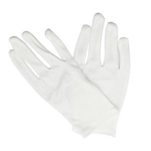Gants de cérémonie en coton blanc 100% pour enfants, gants d'inspection maçonniques, gants de parade - Product Image 1