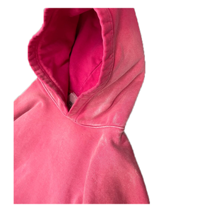 Sweat-shirt à capuche unisexe rose, couleur unie, décontracté, surdimensionné, en coton, à manches longues, avec cordon de serrage, poche, pour l'automne - Product Image 3
