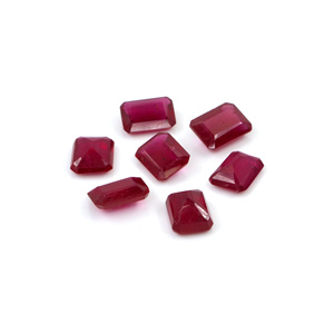 Rubis naturels de Bangkok, octogones calibrés 6x8mm, pierres précieuses de rubis naturelles facettées pour la fabrication de bijoux, prêtes à l'emploi - Product Image 2