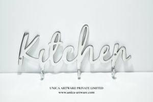 Unique Design Kitchen Word <b>Wall</b> <b>Hook</b> Decorative Aluminum Kitchen <b>Key</b> Holder Modern <b>Wall</b> Mounted <b>Hook</b> Rack Available For Sale - Product Image 4