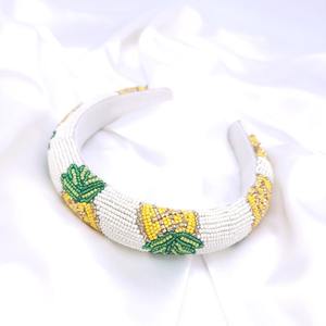 Diadema de Cuentas Personalizada, Banda para el Cabello Bordada a Mano con Cuentas de Semillas, Accesorio para el Cabello para Mujeres, para Fiestas y Bodas - Product Image 3