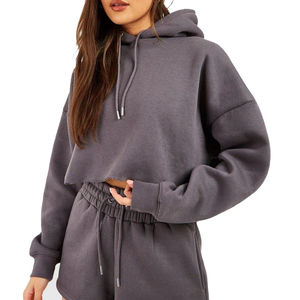 Conjunto Casual de 2 Piezas para Mujer, con Bordado, Sudadera con Cremallera y Top Corto, Poliéster/Algodón, Ropa de Verano - Product Image 5