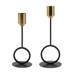 Porte-bougie en aluminium au design minimaliste ancien, finition dorée, pour décoration de chambre, décoration de mariage, pour événements - Product Image 3