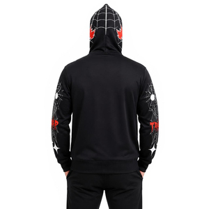 Nouveau style 2026 – Sweat à capuche homme motif araignée avec poche kangourou, 100 % coton 400 g/m², streetwear hiver pour homme - Product Image 4