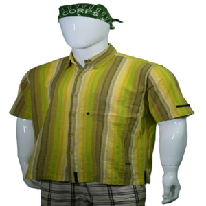 Chemise en flanelle à carreaux 100 % coton biologique pour homme, col montant, imprimé pigmenté, logo personnalisé, décontractée, manches longues, teinte en fil, écologique - Product Image 3