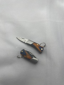 Juego de cuchillos plegables pequeños hechos a mano con diseños de mango variados, funda de cuero, cuchillos de caza de bolsillo EDC ODM para supervivencia, fabricados en EE. UU. - Product Image 5