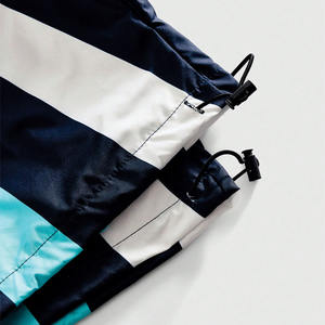 Chaqueta cortavientos unisex moderna, ligera, a rayas, de nailon vintage, con cremallera, estilo urbano, de poliéster, para exteriores, OEM, para hombre. - Product Image 6