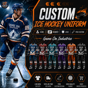 Ensemble maillot et short de hockey sur glace personnalisé OEM ODM, personnalisation gratuite du nom et du numéro du joueur, vêtements de sport d'équipe - Product Image 6
