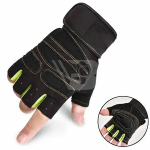 Gants de cyclisme mi-doigts unisexe avec coussinet en gel, paume en cuir synthétique antidérapant pour entraînement, fitness, gym, saut à la corde, sports, marque personnalisée - Product Image 4