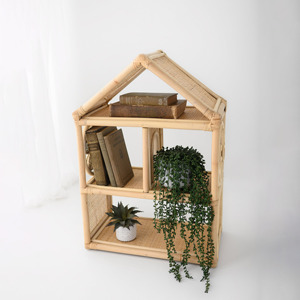 Casas de muñecas naturales para niñas, casa de muñecas de ratán más barata, accesorios para muñecas, juguetes para niños, casa de muñecas de mimbre - Product Image 5