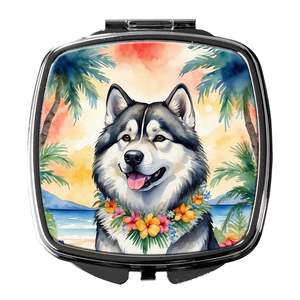Alaskan Malamute Luau compacto plegable espejo de maquillaje de mano portátil de viaje espejo de bolsillo decorativo para mujeres niñas Idea de regalo - Product Image 1