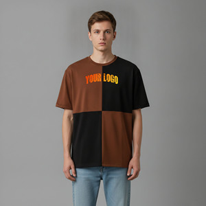 Camiseta de Algodón de Peso Pesado, Corte Holgado, Estilo Urbano para Hombre, Impresión de Logotipo Personalizada, Ecológica, de Secado Rápido, con Patrón de Letras - Product Image 3