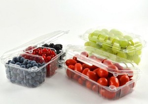 <b>Up</b> PET Thermoforming 0.2mm Thick Customized Size Blueberry Food Grade Transparent Plastic Fruit Container with Lid - Product Image 4