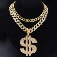 Collier chaîne cubaine en argent 925 plaqué or massif avec perle d'eau douce et moissanite taille ronde, bijoux fins unisexe style hip-hop, cadeau idéal au quotidien