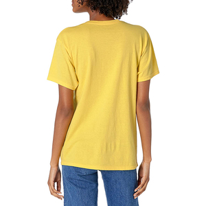 T-shirt en coton 100% pour femmes, col rond, grande taille, respirant, vente directe, prix d'usine, tricoté. - Product Image 4