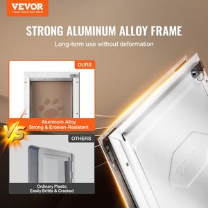 Telaio in alluminio XL Pet porta con serratura e sistema a patta magnetica forniture per animali di piccole dimensioni - Product Image 2