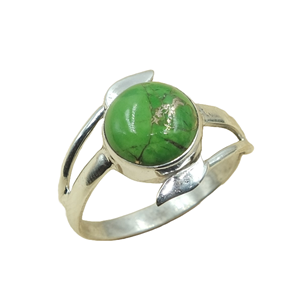 Green Copper Turquoise <b>Ring</b> 925 Sterling Silver Handmade Designer Gemstone <b>Ring</b> <b>Statement</b> Jewelry Gift for Women Girlfriend Her - Product Image 1