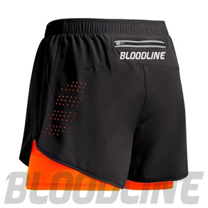 BLOODLINE Men's Blue Sport Shorts With Pockets Quick Dry Elastic Waist <b>Mid</b> Length Sublimation Print Design - Product Image 1