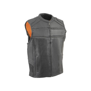 Chaleco de Motociclista para Hombre con Cuello Mao, Antiarrugas, Cierre de Cremallera, Logotipo Bordado, Exterior de Spandex/Poliéster - Product Image 4