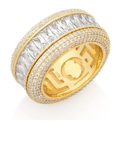 Top Selling Sterling <b>Silver</b> Diamond Moissanite <b>Eternity</b> Band <b>Ring</b> for Engagement/Promise <b>Rings</b> Trendy Unisex Daily Accessory - Product Image 1