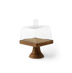 <b>Square</b> Wooden Cakes Stand with Glass Lid New Design Manufacturer Wholesaler Cake Cake Stand Home & Decoration - Product Image 2