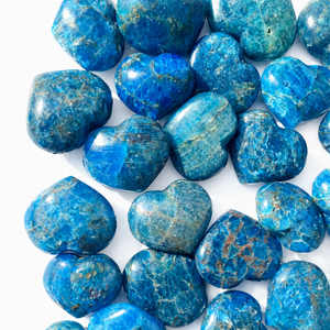 Cœur en apatite néon naturelle, cristal bleu, pierre de guérison pour le Reiki, la méditation, cadeau, décoration énergétique, vente en gros, Chakralume - Product Image 1