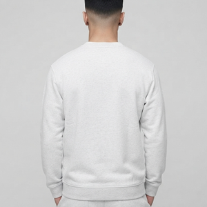 Sudaderas Personalizadas Blancas Extra Grandes con Bordado, Sudaderas de Felpa Francesa, Sudadera de Cuello Redondo con Estampado en Serigrafía para Hombre - Product Image 3