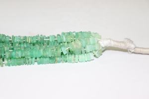Cuentas de forma cuadrada lisa de crisoprasa de 4-5 MM, hebras lisas de crisoprasa de 16 pulgadas para fabricación de joyas, hebras de 16 pulgadas - Product Image 2