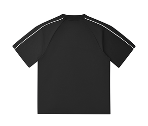 เสื้อยืดคอกลมแบบสปอร์ตสั่งทำพิเศษ พร้อมแถบตัดสี  เสื้อยืดประสิทธิภาพสูง ผู้ผลิตชุดกีฬาแบบ OEM  ขั้นต่ำในการสั่งซื้อน้อย จัดส่งทั่วโลก - Product Image 4