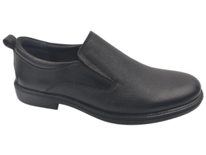 Mocasines Negros de Cuero Genuino con Punta Redonda, Sin Cordones, Transpirables, con Suela de Goma Antideslizante, Decoración Metálica, Color Sólido, para Todas las Temporadas - Product Image 1
