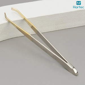 Pince à épiler sourcils 2-en-1 couleur argent et or, meilleure pince à épiler sourcils en acier inoxydable à pointe inclinée, outils d'épilation du visage - Product Image 6