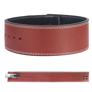 Custom Logo Leather Weightlifting Belt Gym <b>Weights</b> Fitness Bodybuilding Power <b>Training</b> Waist Support Belts for Men - Product Image 5